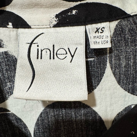 Finley poplin Polka Dot long sleeve tunic blouse Size XS  GUC - Picture 3 of 8